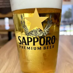 Sapporo draft! 16 oz, $5