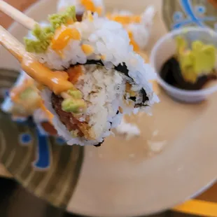 Found these breadcrumbs HIDDEN inside my spicy tuna