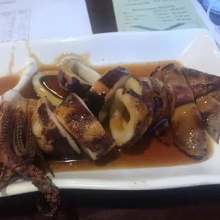 a plate of squids