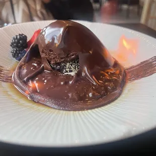 Flaming Death Star dessert