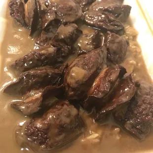 Smoked sausage and white rice w/gravy