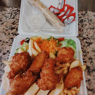 Chicken Wings and Finger Dinner