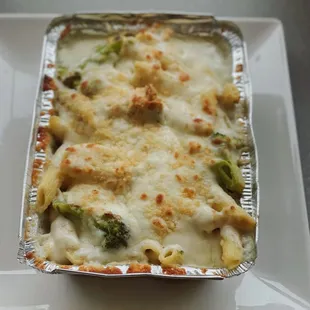 You'll be asking for more Chicken Broccoli Alfredo! Order Now