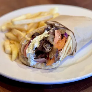 Greek Gyro &amp; Fries