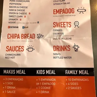 the menu