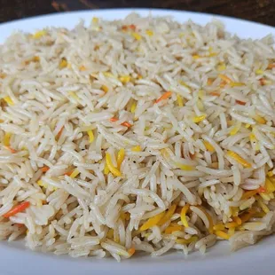  a plate of rice