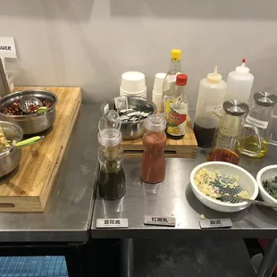 Toppings for sauce bar. Or a DIY sauce bar