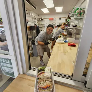 Service with a shaka at the pickup window!