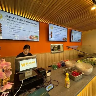 Menu and counter