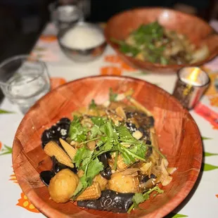 a plate of food on a table