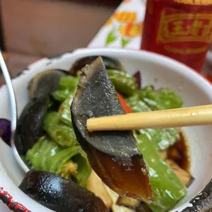 Fried Pepper with Thousand Year Egg