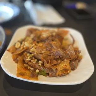 Sliced Roast Beef and Tendon with Chili Sauce