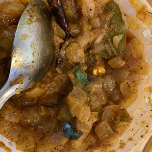 Mutton Pepper Roast turned out to be a few pieces of under cooked mutton with a whole bunch of chopped onion..