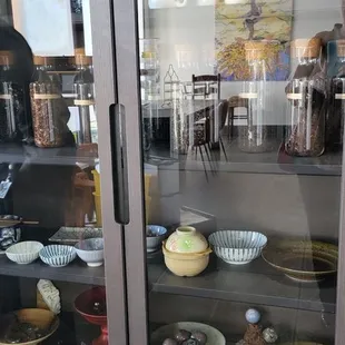 a display of dishes