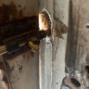 Extremely unstable bathroom lock, someone was able to easily open the door with this locked it was so embarrassing