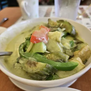Vegetarian green curry
