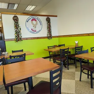 to the right side are where the tables are set up for up to 4 patrons. The rest are tables set up for up to 2 patrons.