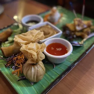 a plate of food on a table