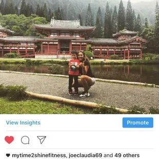 Nathan and I , his dad left me a review , byodo in temple such a great day !