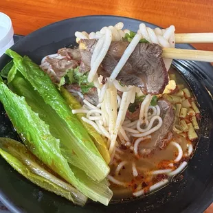 Spicy &amp; sour beef noodles