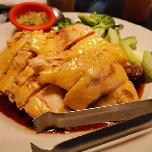 a plate of food on a table