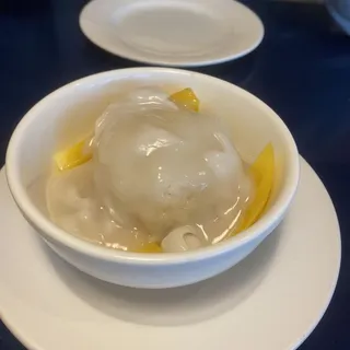 Sweet Mango Rice with Coconut Sauce