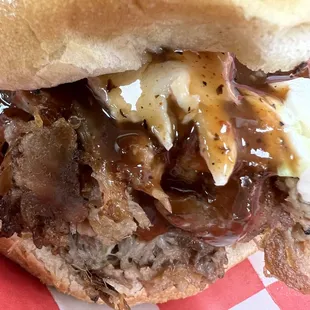 Smoked barbecue sandwich