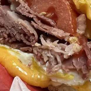 Countryham egg and cheese with tomato