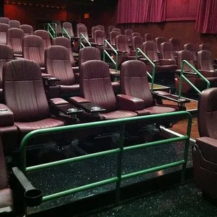 Inside one of the Ridgeway Four&apos;s renovated theaters.