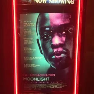November 19, 2016; Moonlight Poster at Malco Ridgeway Cinema Grill, Memphis TN
