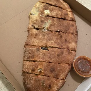 Large steak bomb calzone