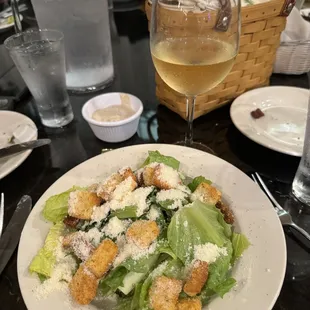 Side Caesar and Pinot Grigio