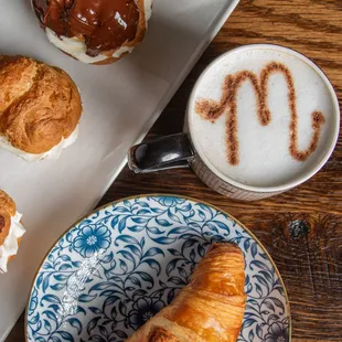 Croissant, Coffee, Cream Puffs