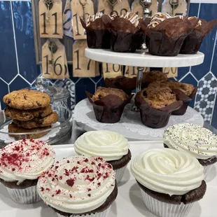 dessert, cupcakes, food