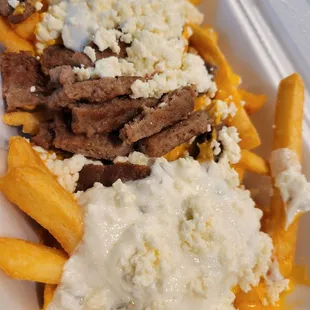 Gyro loaded fries.