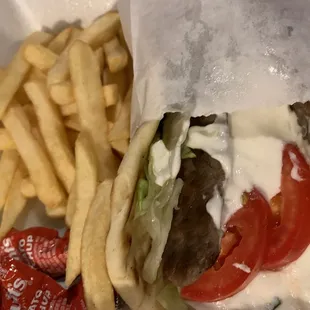 a sandwich and french fries