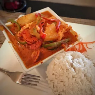 Yellow Curry, 5/5 spice.