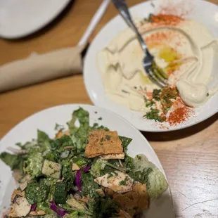 Salad and Hummus