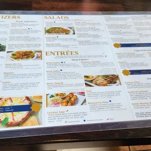 the menu
