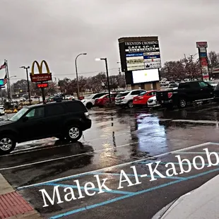 a parking lot full of cars