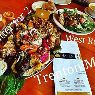 a table full of food