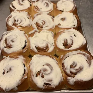 Cinnamon rolls today.