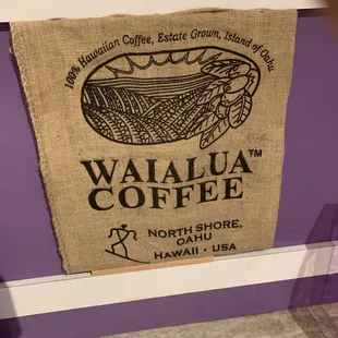 Waialua coffee from the north shore