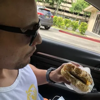 Turkey Sausage Egg and Cheese Croissant Sandwich