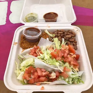 Veggie taco combo