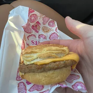 Sausage and cheese biscuit