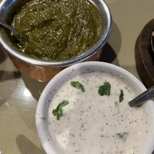 Saag and Raita