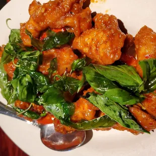 Crispy Basil Chicken. Yummy