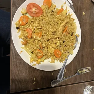Pineapple fried rice with chicken