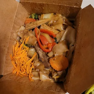 Drunken Noodles - beef and vegetables